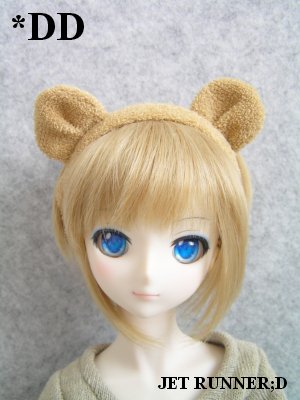 画像3: ※SD/DD/MDD/MSDサイズ共通　くまみみヘアバンド（白、茶）