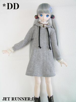 画像7: ゆるパーカーワンピース（マスタード/グレー）