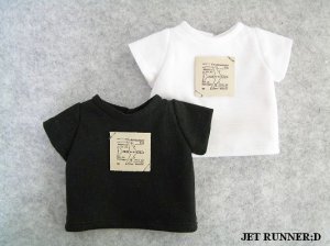 画像1: [M]革タグTシャツ（白/黒）