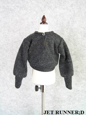 画像2: [M]ロングカフスのカットソー（ダークグレー）