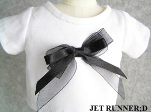 画像3: [M]シンプルリボンTシャツ（白）