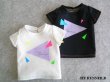 画像1: ネオンカラーの三角Tシャツ（白/濃紺）