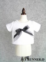 画像: [M]シンプルリボンTシャツ（白）