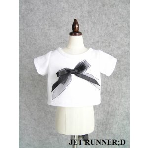 画像: [M]シンプルリボンTシャツ（白）