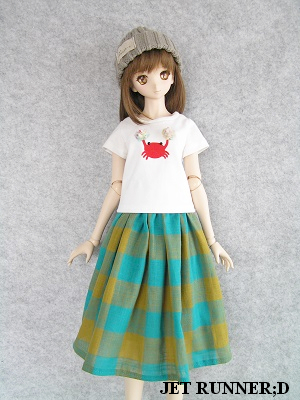 画像: キンチャクガニTシャツ（白/青/グリーン/ピンク）